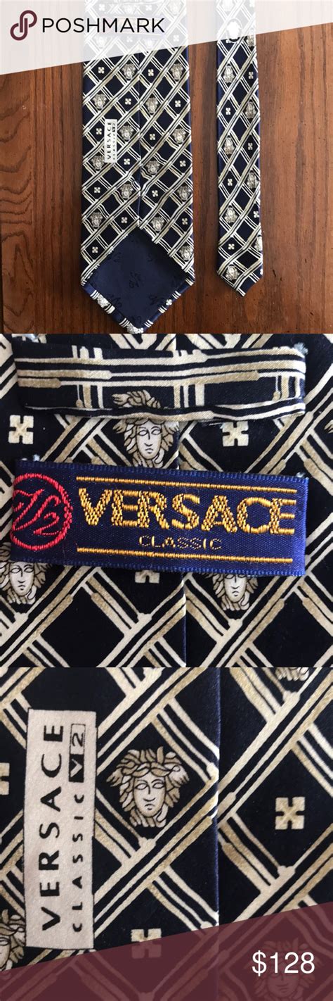 versace medusa tie blue|Versace Pre.